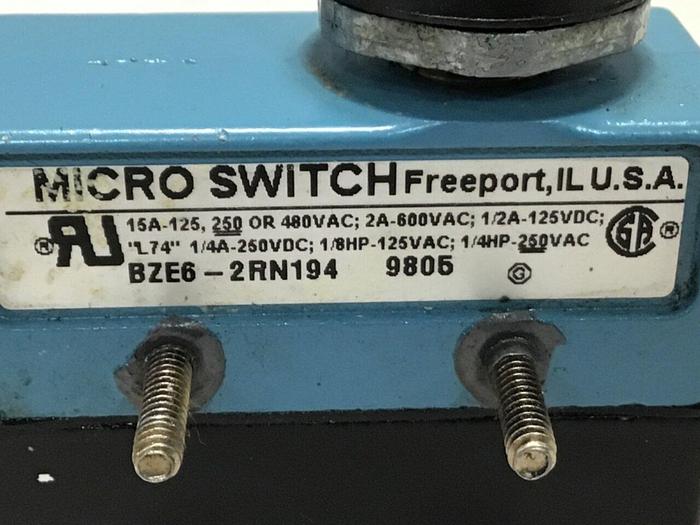 Used HONEYWELL Micro Switch BZE6-2RN194 #121585