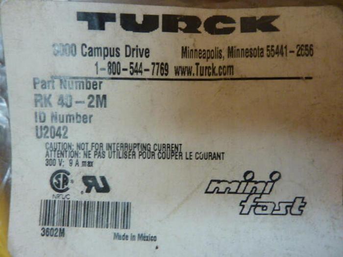 TURCK ELEKTRONIK Cable RK40-2M #33871