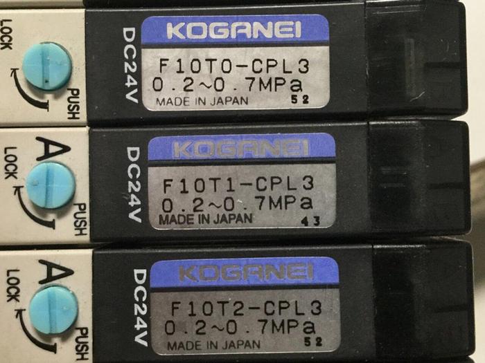 Used KOGANEI Manifold w/ Valves F10M8AJ #104803