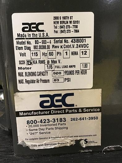 Used AEC Blender, BD-900-4, Used