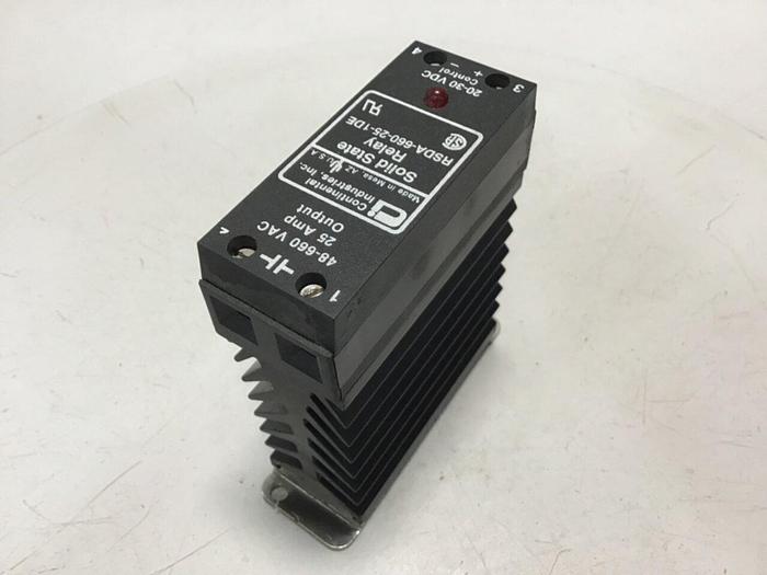 Used CONTINENTAL INDUSTRIES Solid State Relay RSDA-660-25-1DE #134753