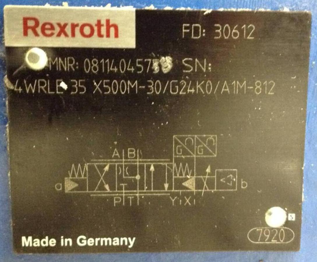 Used REXROTH Valve 4WRLE35X500M-30/G24K0/A1M-812 USED