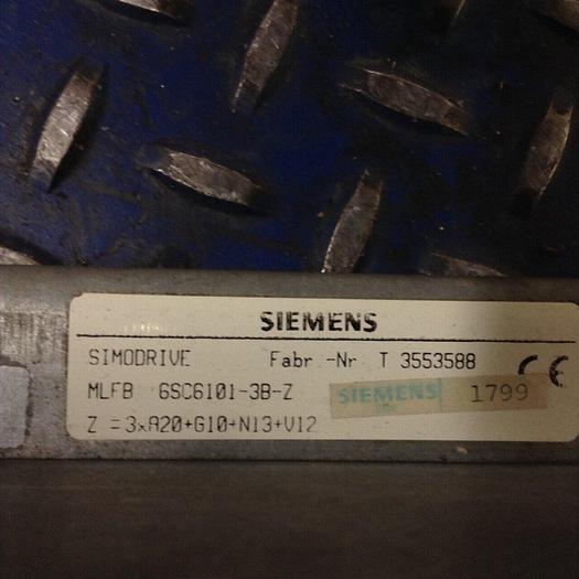 Used SIEMENS Simodrive Rack 6SC6101-3B-Z Used
