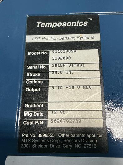 Used TEMPOSONICS INC 0110390503102000