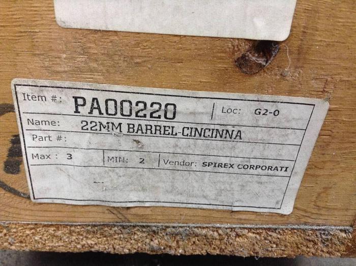 CINCINNATI MILACRON 22 mm Barrel-Cincinnati PA00220 Used