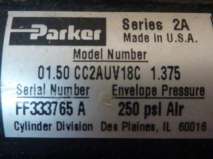 Used PARKER Cylinder 01.50 CC2AUV18C 1.375 Used