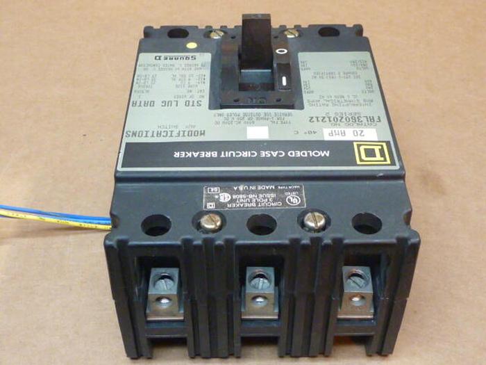 Used SQUARE D 20 Amp Circuit Breaker FAL360201212 USED