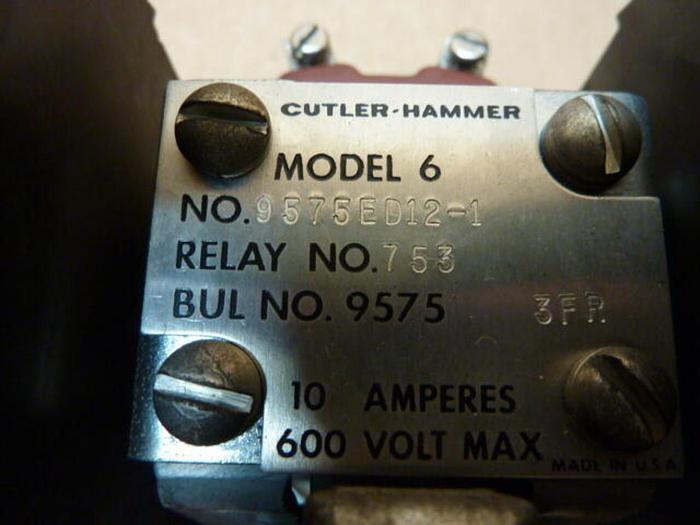 Used CUTLER HAMMER Motor Starter 9575E12-1 #27794