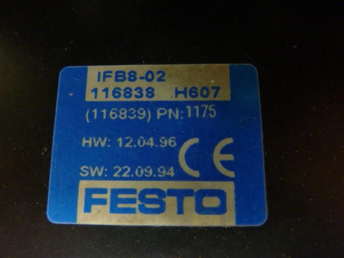 Used FESTO Control Block / Valve Terminal IFB8-02 #52701