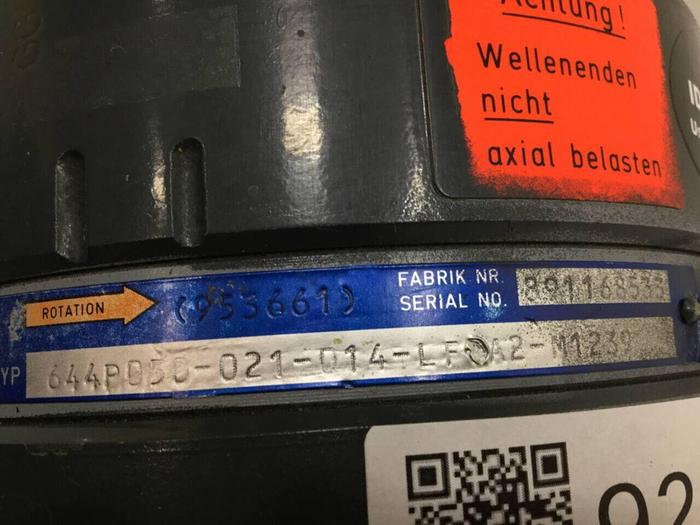 Used MANNESMANN DEMAG Hydraulic Motor 644P050-021-014-LFOA2-M1239 Used