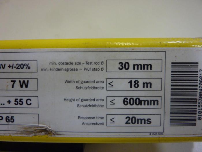 Used SICK OPTIC ELECTRONIC Light Curtain Emitter MGSE60-12B #49687