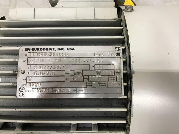 Used SEW EURODRIVE 2 HP Motor DFT90L4BMG2MR USED