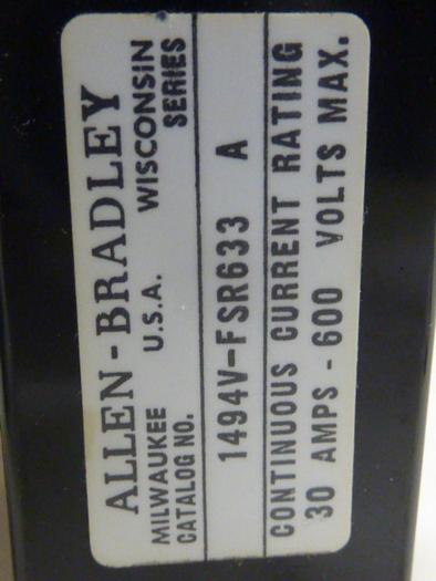 Used ALLEN BRADLEY 30 Amp Disconnect Switch 1494V-DS30 SER A #65903