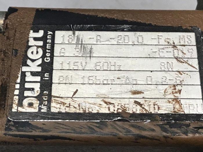 Used BURKERT Valve 181-A-20,0-F-MS #129396