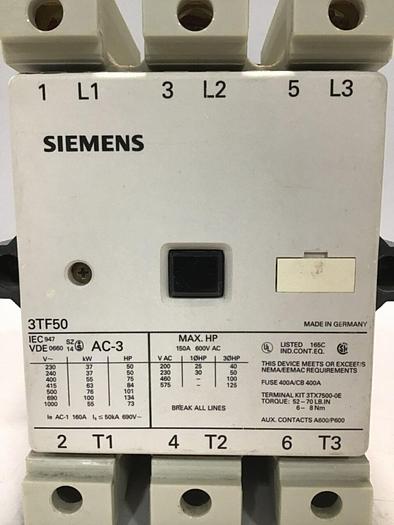 Used SIEMENS Contactor 3TF5022-OAK6 Used
