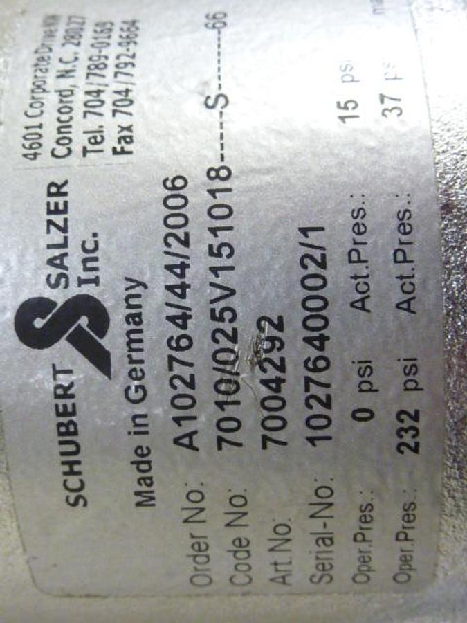 Used SCHUBERT & SALZER Angle Valve A102948/44/2008 #61155