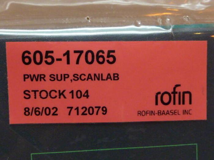 Used ROFIN Power Supply 605-17065 #29367