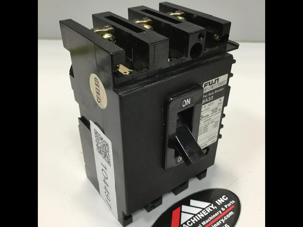 Used FUJI ELECTRIC 30 Amp Auto Circuit Breaker SA33-30 Used