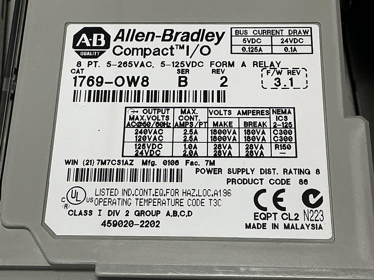 Used ALLEN BRADLEY 1764-24BWA SER B