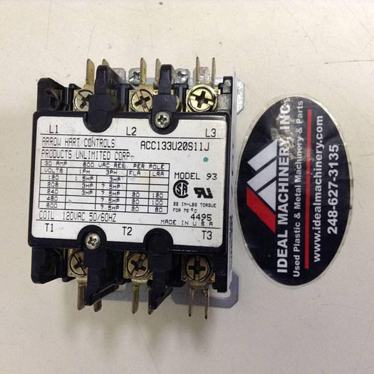 Used ARROW HART Contactor ACC133U20S11J #76015