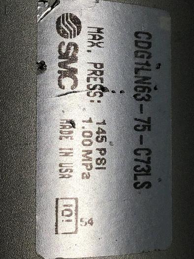 Used SMC Cylinder CDG1LN63-75-C73LS #124780