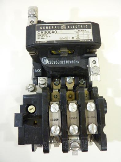 Used GENERAL ELECTRIC (G.E.) Motor Starter Size 00 CR306A0 #41756