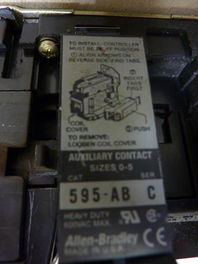Used ALLEN BRADLEY Starter Size 1 40410-374-82-0236 W46 #55267