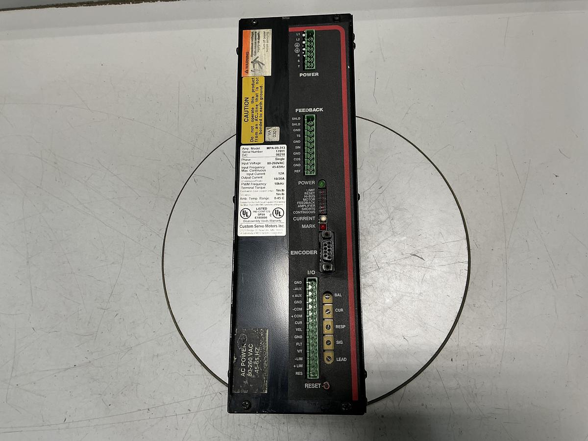 Used CUSTOM SERVO MOTORS MPA-09-313