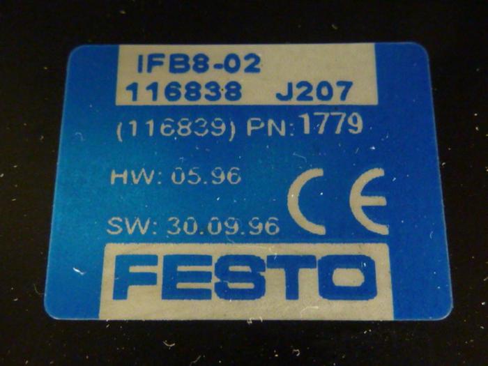 Used FESTO Control Block / Valve Terminal IFB8-02 #52818