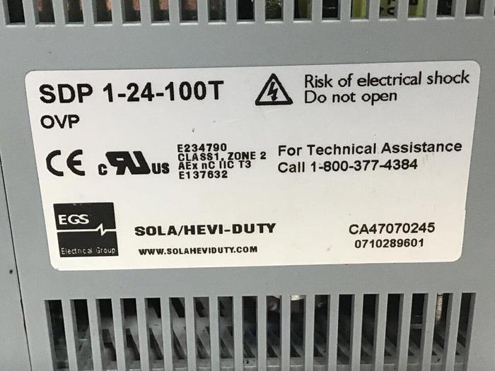 Used SOLA Power Supply SDP1-24-100T #77904