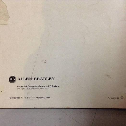 Used ALLEN BRADLEY User's Manual 1771-6.5.37 #70866