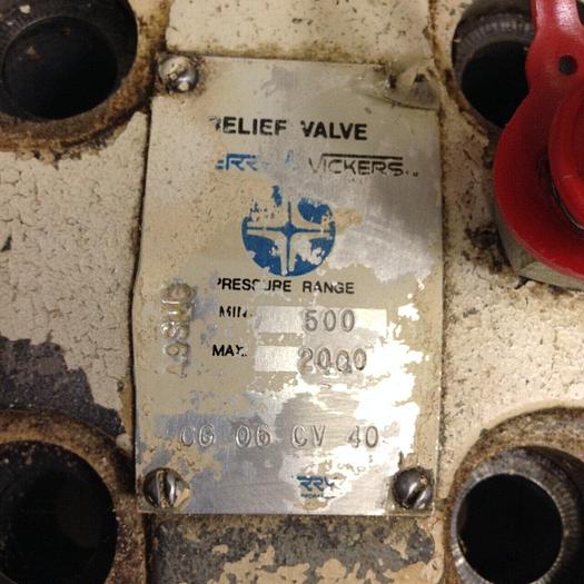 Used VICKERS Relief Valve CG 06 CV 40 #68958