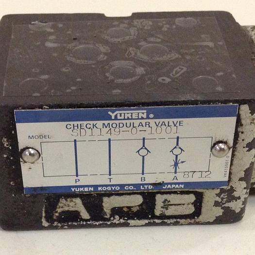 Used YUKEN Check Modular Valve SD1149-0-1001 #80562