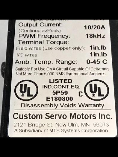 Used PARKER Servo Amplifier MPA-09-313 Used