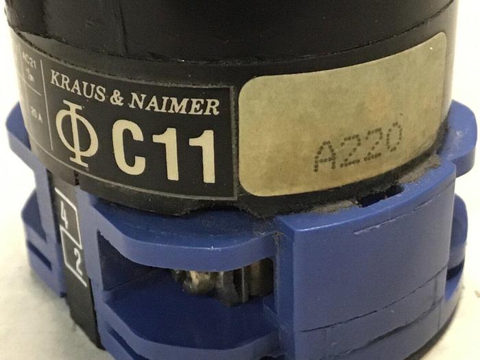 Used KRAUS & NAIMER Rotary Switch C11 A220 #120190