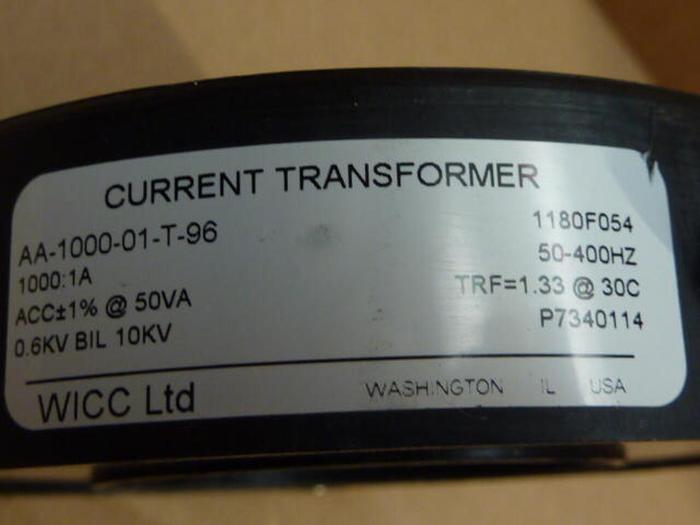 Used WICC Current Transformer AA-1000-01-T-96 #34229