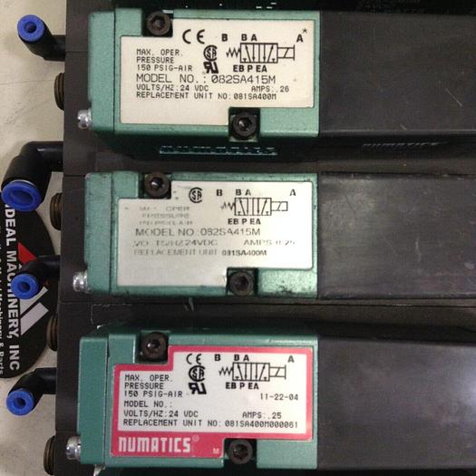 Used NUMATICS Control Block w/ Valves 082SA415M #80002