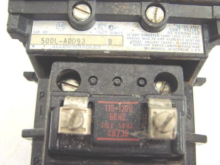 Used ALLEN BRADLEY Contactor 500L-AOD93 SER B USED