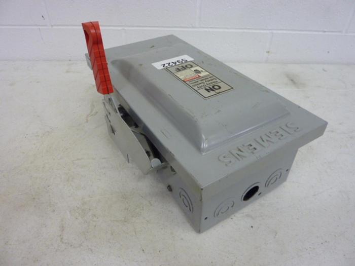 Used SIEMENS 30 Amp Disconnect Switch HF361 #59422
