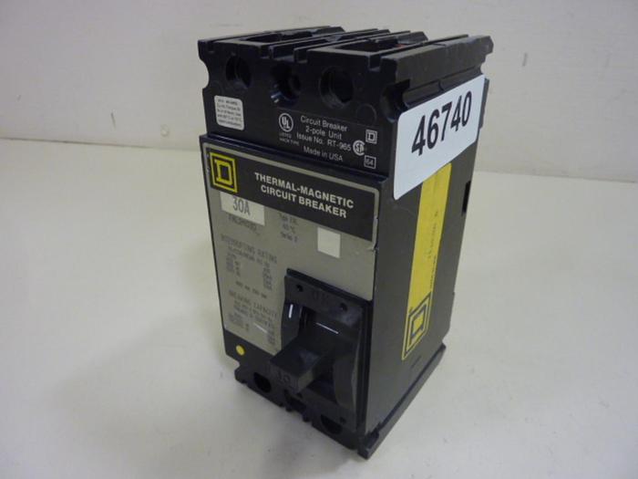 Used SQUARE D 30 Amp Circuit Breaker FAL24030 #46740