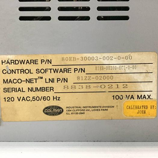 Used BARBER COLMAN Process Control Module 80EB-30003-002-0-00 Used
