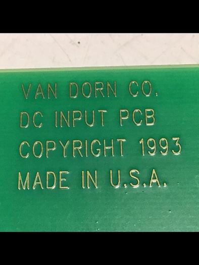 Used VAN DORN DC Input Board 330037 PC330-037 Used
