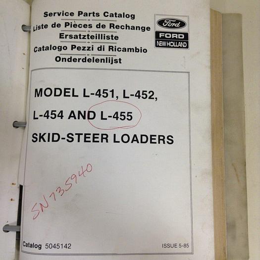 Used NEW HOLLAND Service Parts Catalog 5045142 #71018