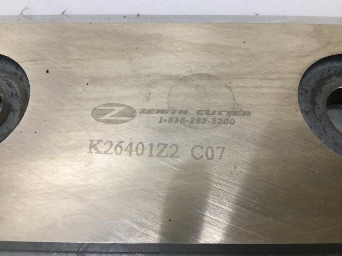 Used ZENITH CUTTER Granulator Blade / Knife K26401Z2 C07 #106761