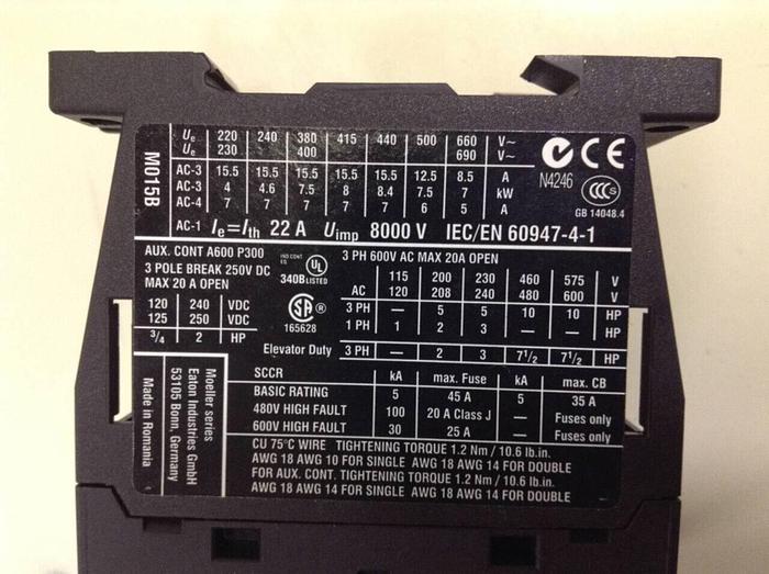 Used EATON CORPORATION Contactor DILM15-10 #83138