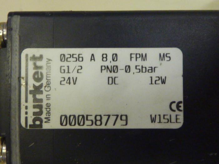 Used BURKERT EASY FLUID CONTROL Fitting 0256 A 8,0 FPM MS #67223