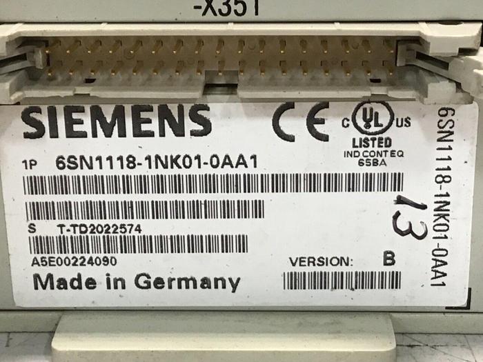 Used SIEMENS Control 6SN1118-1NK01-0AA1 Used
