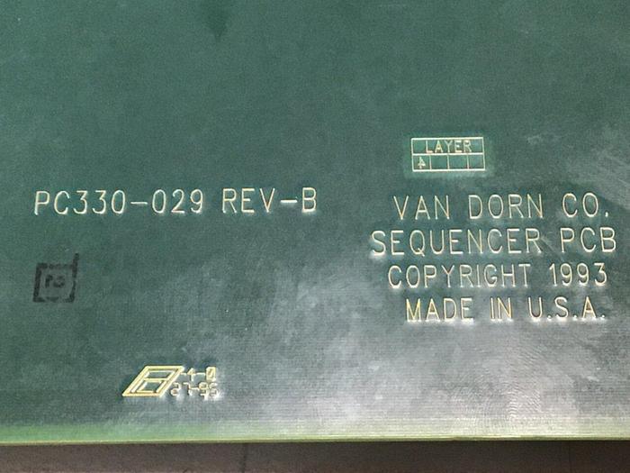 Used VAN DORN Sequencer Circuit Board PC330-029 330-029 Used