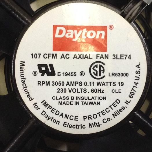 Used DAYTON AC Axial Fan 3LE74 #86623