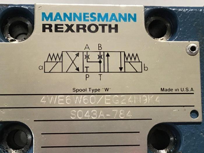 Used MANNESMANN REXROTH Valve 4WE6W60/EG24N9K4 S043A784 #132655